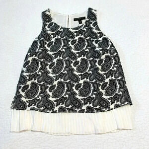Banana Republic Factory Paisley Pleated Hem Top